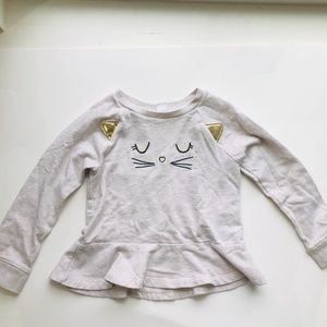 Gap crew neck sweater for girls size 5 Cat Sweater